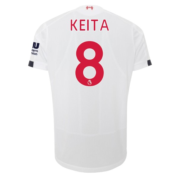 Trikot Liverpool NO.8 Keita Auswarts 2019-20 Weiß Fussballtrikots Günstig